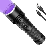 Tremdwoto Rechargeable 365nm UV Blacklight Flashlight for Pet Urine Detection, Resin Curing, Stains - Professional Grade