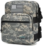 WINPRIM Gray Camouflage Motorcycle Handlebar Bag with MOLLE Webbing - Tool Storage Pouch for Motorcycles