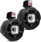 SereneLife Waterproof Marine Tower Speakers - 6.5" 1300W Outdoor Audio System for ATV, UTV, Boat - Easy Mount (Pair)