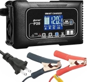 ZPFGOA 20A Smart Lithium Battery Charger for 12V/24V Car, Boat, Motorcycle
