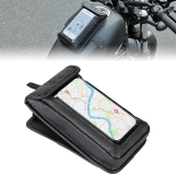 Goolmile Magnetic Tank Bag Phone Case Holder for Motorcycles, Water-Resistant PU Leather, Adjustable Touch Screen Holder (Up to 6.9")
