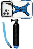 Pro Shot Waterproof iPhone Underwater Housing Case for Snorkeling & Diving - Pro Shot Touch 2.0 (White/Blue)