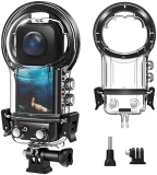 Coyktonty Insta360 X5 Waterproof Dive Case with Mount Adapter - 50M Underwater Protection