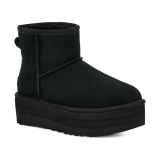 UGG Women's Platform Suede Ankle Boots - Classic Mini, Round Toe