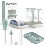 Momcozy 7-in-1 Bottle Cleaning Kit with Silicone Brush and Drying Rack