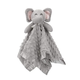 Pro Goleem Elephant Security Blanket: Soft Lovey Unisex Baby Gift, Snuggle Toy Stuffed Animal - Grey 16 Inch