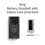 Ring Pay White Ring Battery Doorbell with Indoor Cam 2nd Gen - Bundle