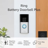 Ring Battery Doorbell Plus | Latest Model with HD+ Video, Motion Detection, Alerts & Two-Way Talk