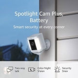 Ring Spotlight Cam Plus 2022 - Battery, Two-Way Talk, Night Vision, Security Siren