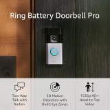 Ring Battery Doorbell Pro - Newest Model with Two-Way Talk, 3D Motion Detection, and 1536p HD Video