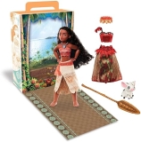 Disney Store Moana Princess Doll 11 Inches with Coloring Book & Extra Dress - Classic Outfit, Princess Toys