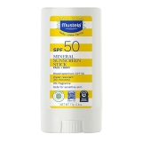 Mustela Baby Mineral Sunscreen Stick SPF 50 - 70% Organic Ingredients - Water Resistant - 0.6 oz