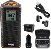 Wearable Bushnell Wingman Golf GPS Bluetooth Speaker Bundle with Earbuds and Chargers