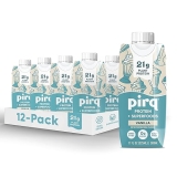 Pirq Vanilla Plant Protein Shake, 21g Protein, 25 Superfoods, Vegan, Dairy-Gluten-Soy Free, Keto, Low Calorie - 3-4 Packs
