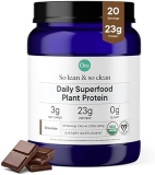 Ora Organic Vegan Protein Powder - Chocolate Flavor - 23g Plant Protein - 20 Servings