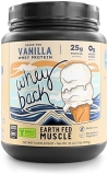Earth Fed Muscle Organic Grass-Fed Whey Protein - 2lb Vanilla Flavor, No Fillers or Synthetics