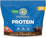 Sunwarrior Vegan Chocolate Organic Protein Powder with BCAA & Hemp | Non-GMO, Dairy & Gluten Free | 90 Servings