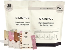 Gainful Vegan Protein Powder Bundle for Lean Muscle, Organic Rice & Pea Protein, Unflavored & Flavored, 28 Servings