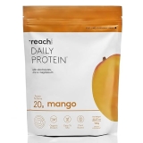 Reach Sports Vegan Protein Powder | 20g Plant-Based Protein | Pea & Brown Rice Isolate | Dairy, Soy, Gluten-Free | Mango Flavor | 25 Servings