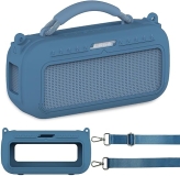 JCHPINE Silicone Cover Case for Bose SoundLink Max Speaker - Blue, with Shoulder Strap