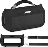 JCHPINE Black Silicone Cover Case for Bose SoundLink Max Speaker with Shoulder Strap
