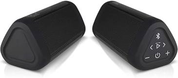 Cambridge OontZ Ultra Dual Portable Bluetooth Speaker 2-Pack - Waterproof, Enhanced Sound, Long Battery, 100ft Range, Deep Bass, Clear Audio - Black