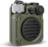 Muzen Portable Mini Bluetooth Speaker - Outdoor Wireless Waterproof with Flashlight, Crystal Clear Sound, Metal Cool Look - Adventure Camping Hiking