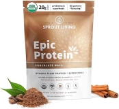 Sprout Living Epic Protein, Plant Based Protein & Superfoods Powder, Chocolate Maca Powder | 20 Gram