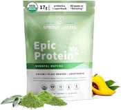 Sprout Living Epic Protein, Plant Based Protein & Superfoods Powder, Mindful Matcha | 17 Grams Organ