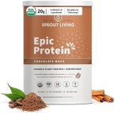 Sprout Living Epic Protein, Plant Based Protein & Superfoods Powder, Chocolate Maca Powder | 20 Gram
