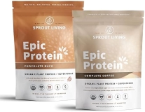 Sprout Living Epic Protein Bundle - Chocolate Maca & Complete Coffee (20g Organic Plant-Based Protei