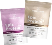 Sprout Living Epic Protein Complete Coffee + Pro Collagen, 12 Serving Pouches