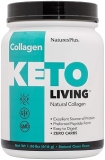 Natures Plus KetoLiving Natural Collagen, Unflavored - 1.36 lb Tub - Ketogenic Protein Powder - Supp