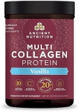 Ancient Nutrition Collagen Powder Protein, Multi Collagen Vanilla Protein Powder, 45 Servings, wi