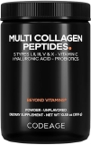 Codeage Multi Collagen Peptides Powder + Probiotics Black Edition, Vitamin C, Hyaluronic Acid Powder