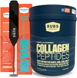 BUBS Naturals Collagen Peptides Powder & Mixing Wand Bundle, Collagen for Women & Men, Hydrolyzed Pe