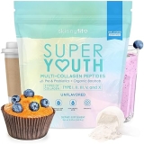 SkinnyFit - Super Youth, Unflavored (30 Servings) - Multi Collagen Peptides Powder - Probiotics, Fib