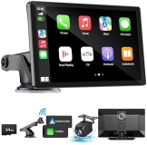HAUXIY 9 Wireless Apple CarPlay Android Auto Car Stereo 4K Dash Cam GPS Backup Camera Bluetooth
