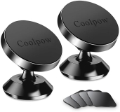 Coolpow 2-Pack Magnetic Car Phone Holder with 4 Metal Plates Universal Mount for iPhone Samsung