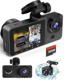 Azacvb 4K UHD Car Dash Cam Front Rear, 170 Wide Angle, Night Vision, 32GB, 24H Parking, Loop Recording