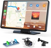 JoycePure 9 Wireless CarPlay Android Auto Screen with 1080p Backup Camera, Bluetooth, GPS, Voice Control