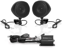 BOSS MCBK420B Bluetooth Speaker System Weatherproof 3 Speakers, Class D Amp for ATVs Bikes