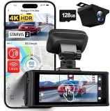 REDTIGER F7N Elite 4K HDR Dual Dash Cam with STARVIS, GPS, WiFi, Voice Control 128GB Card