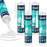 Kohee 4-Pack Non-Leveling White RV Roof Sealant Waterproof Non-Sag Caulk for Vertical Roof Repair