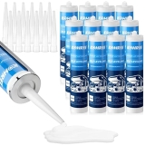 Kohree RV Roof Sealant 12-Pack White Self-Leveling Caulk for Exterior RV Roof Repair Maintenance