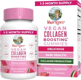 Vegan Collagen Boosting Gummies for Hair Skin & Nails by MaryRuth – Sugar Free, 90 Count